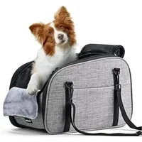 LuxusKollektion Hunde-Autositz Hundeautositz für kleine Hunde Mittelkonsole mit Sicherheitsgurt
