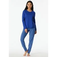 Schiesser Schlafanzug Casual Essentials (2 tlg) mit eingefasster, runder Halsausschnitt