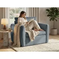 Beautysofa Relaxsessel KAMEL mit Schlaffunktion und Bettkasten (freistehend, kompakter Schlafsessel für Wohnzimmer & Gästezimmer, Velours TRINITY), Schlafsessel ausklappbar, moderner Sessel mit Liegefläche 188x82 cm