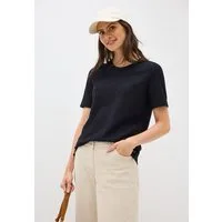 CECIL Rundhalsshirt mit seitlichen Knopfdetails