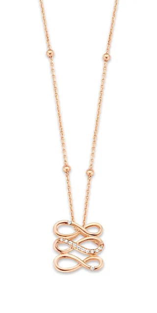 Orphelia Damen-Kette aus 925er Sterlingsilber mit Anhänger – Rosé ZH-7123/RG