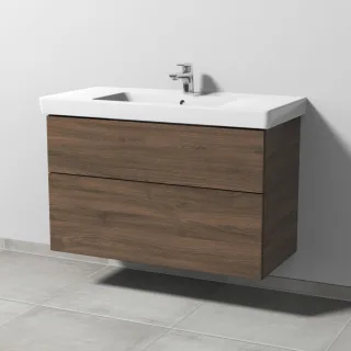 Sanipa 3way Waschtischunterbau zu Villeroy & Boch Subway 2.0 Waschtisch mit 2 Auszügen, Eiche-Arizon SM61580