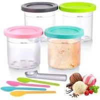 FELIXLEO Eisbereiteraufsatz 8 Ninja Creami Behälter 450ml mit Deckel NC300EU NC301EU