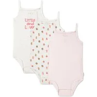 HUGGIES babywear Stringbody HUGG 3PK STRAPPY BODYSUIT (Packung, 3-tlg) mit Muster