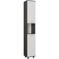 Vicco Hochschrank Ilias, Anthrazit/Weiß, 30.2 x 190 cm mit 2 Türen (1-St)
