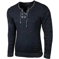 Baxboy Strickpullover Baxboy Herren Pullover Rundkragen Moderner Feinstrick Pulli B-52132