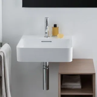 LAUFEN Handwaschbecken VAL 450x420, ohne Hahnloch, mit Überlauf, weiß, 81528.1, 8152810001091 H8152810001091