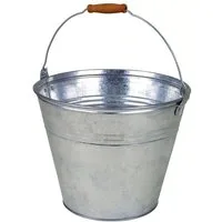 sesua Eiseimer Zinkeimer Metalleimer 10 Liter 27 x 25 cm Bierkühler mit Holzgriff