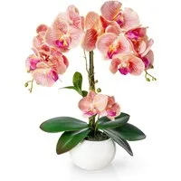 Kunstorchidee PASCH® Orchidee künstlich wie echt (40cm) in Hochglanz-Keramiktopf Orchidee, PASCH