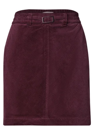 Street One - Knielager Cordrock mit Schnallendetail rustic rouge - Gr. - 34
