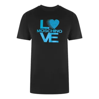 Love Moschino - "Love" T-Shirt für Herren, Baumwolle (Schwarz)