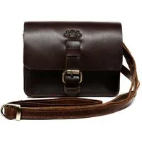 SID & VAIN Umhängetasche HEATHROW Hüfttasche Umhängetasche Hip-Bag echt Leder, Brusttasche Body Bag Festival-Tasche Fanny Herren Damen braun