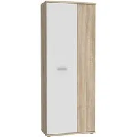 freiraum Mehrzweckschrank NET106 Inneneinteilung, Sonoma Eiche Dekor/ Weiß - 68,9x179,1x34,8cm (BxHxT)