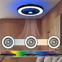 OTTO home LED Deckenleuchte Jorrick Deckenventilator, CCT - über Fernbedienung, Dimmfunktion, Memoryfunktion, Nachtlichtfunktion, Timerfunktion, Ventilatorfunktion, LED fest integriert, Neutralweiß, Kaltweiß, Warmweiß, Deckenlampe, Ventilator, RGB-Ba