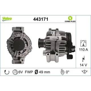 Valeo Generator  110A BMW 1er 3er 5er X1 X3 Z4 2.0