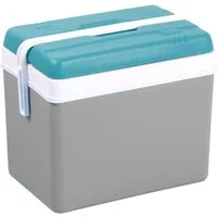 EDA Kühlbox Kühlbox Promotion 35 l, blauer Deckel, Box grau 38 x 30 x39,5cm