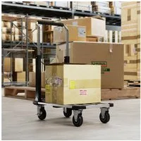 HOMCOM Sackkarre mit 4 Rollen, (Transportwagen, 1-St., Plattformwagen), Faltbar, Aluminiumrahmen, 150 kg Kapazität