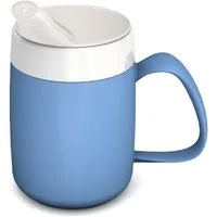 Ornamin Schnabelbecher Becher mit Trink-Trick mit Schnabelaufsatz/Trinkaufsatz, 2-tlg., Kunststoff, Trinkhilfe l Alltagshilfe l bruchstabil l BPA-frei l Made in Germany