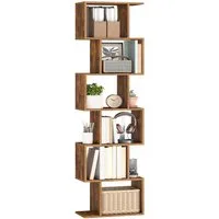 VASAGLE Bücherregal, 1-tlg., 6 stöckiges Bücherregal, 24 x 40 x 191 cm, Standregal, Büroregal