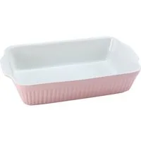 CreaTable Auflaufform Pastell Kitchen, Steinzeug, (1-St), klassisches Streifenrelief, umlaufender Kantenschutz, Pastellfarben