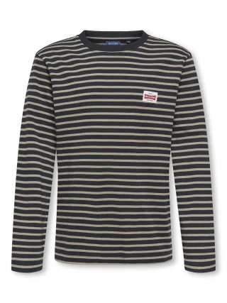 KIDS ONLY - OSJDAWSON REG LS STRIPE TEE Dark Navy - Gr. - 152