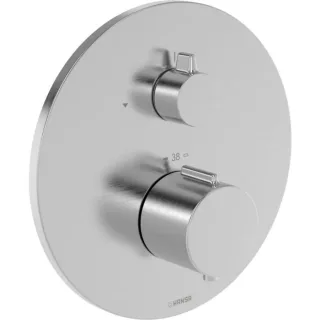 Hansa HANSAEASYTHERM 8861 Thermostat 8861924580 Fertigmontageset, Sichtteil für einen Abgang, rund Stahl