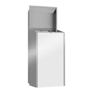 KWC Aquarotter Abfallbehälter, EXOS, Edelstahl, UP, 304x790x251 mm, Front ESG weiß, 30l, 2030034664 2030034664