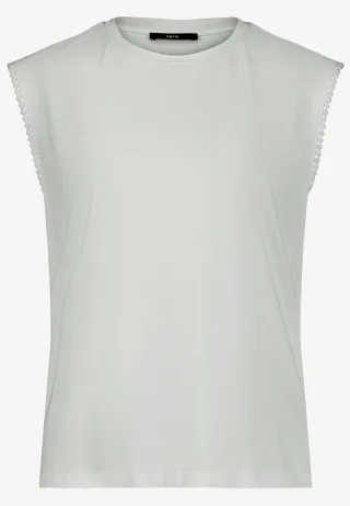 zero - Jersey-Top mit Rundhalsausschnitt brilliant white - Gr. - 44