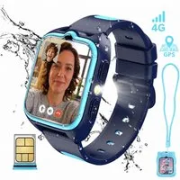 blackview Kinderuhr 4G mit GPS Ortung, Telefon und HD Videoanruf, SOS Notruf Smartwatch, 1,75", 800mAh, GPS+LES+WiFi, Schulmodus, Sicherheitsuhr für Kinder