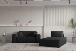 Sofa Set 2-teilig Sezlong und Sofa 2-Sitzer CELES PREMIUM Stoff Ascot Bukla S...