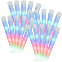 com-four LED Dekolicht, Farbflash-Stick RGB 40 cm lang - Schaumstoffrolle