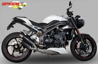 Sport Auspuff Bodis GPX2-SN Edelstahl BLACK Triumph Speed Triple 1050 Bj. 2018-2019 EURO-4 +ABE