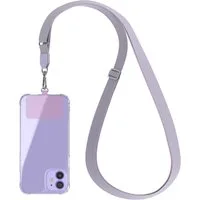 EAZY CASE Handykette Universal Handykette mit Breitband, Umhängetasche Pad mit Kordel Smartphonekette Handykette Breit Violett