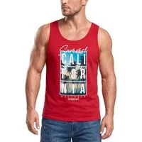 Neverless Tanktop Herren Tank-Top Summer California Holidays Sommer Palmen Foto Print mit Print