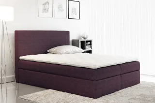 Boxspringbett Schlafzimmerbett KELIS Webstoff Violett 180x200cm