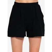 SASSYCLASSY Shorts High-Waist Musselin Shorts Damen aus Baumwolle Musselinhose kurz mit Taschen und Gummibund Sommer