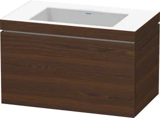 Duravit L-Cube c-bonded Set wandhängend Nussbaum gebürstet Matt 800x480x500 mm - LC6917N6969 LC6917N6969