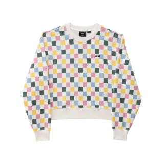 DAMENMODE ALL OVER LS CREW SWEATSHIRT WEISS