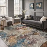 GENIMO Teppich Wohnzimmer Teppich, Boho Vintage, waschbar, rutschfest, rechteckig, 80X150cm, mehrfarbig