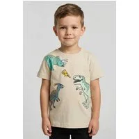 Blue Seven T-Shirt Basic-Passform, bedruckte Optik, Allover-Druck, aus reiner Baumwolle