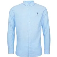 U.S. Polo Assn. Langarmhemd Hemd Leinenhemd Button Down Linenshirt (1-tlg)