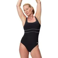 Speedo Badeanzug Speedo Damen Shaping Eclipse Badeanzug 8-00306700334 Schwarz/Weiß
