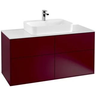 Villeroy und Boch Finion Waschtischunterschrank G38100HB 120x60,3cm, Emotion, Abdeckplatte white matt, Peony Matt