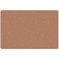 MuchoWow Platzset Braun - Pastell - Tupfen, (1-St), Kinder-Arbeitsunterlage Schreibtisch, Bastelmatte Kind, Zeichenmatte