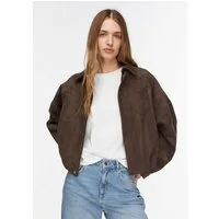 comma Funktionsjacke Indoor-Jacke Blouson in Velours-Optik