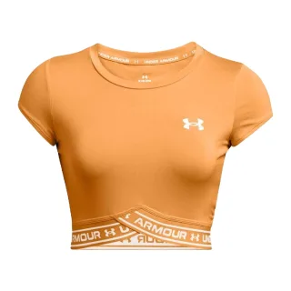 Under Armour - Kurzes Top für Damen, Logo (Orange)