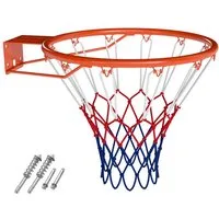 COSTWAY Basketballkorb, Massiver, Ø45cm Basketball Korb wetterfest für Wandmontage