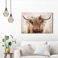Reinders! Wandbild Highlander in Blumen