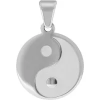 Vivance by Lascana Kettenanhänger 925/- Sterling Silber rhodiniert Yin Yang glanz/matt