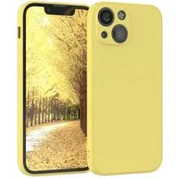 EAZY CASE Handyhülle für Apple iPhone 13 Mini Hülle Silikon 5,4 Zoll, Handy Softcase stoßfest Hülle mit Kameraschutz bumper TPU Hülle Gelb